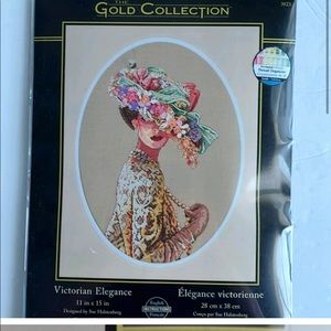 The Gold Collection Victorian Elegance Cross Stitch Kit - Multicolor